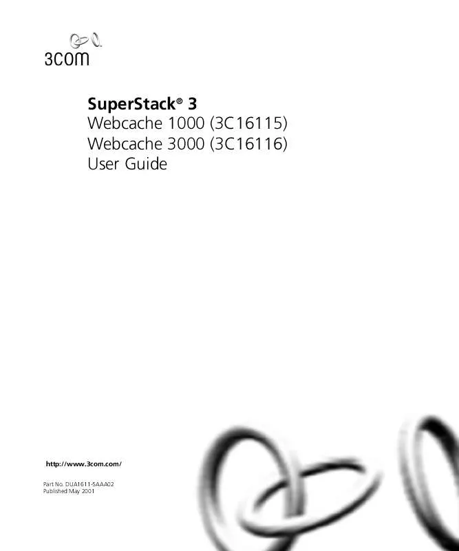Mode d'emploi 3COM SUPERSTACK 3 WEBCACHE 1000
