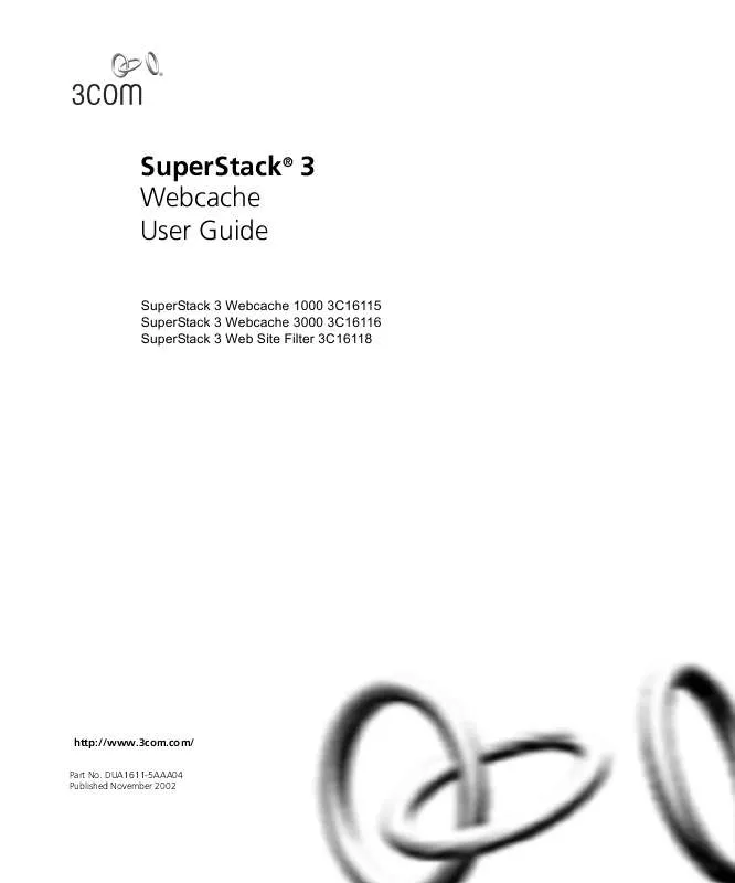 Mode d'emploi 3COM SUPERSTACK 3 WEBCACHE 3000