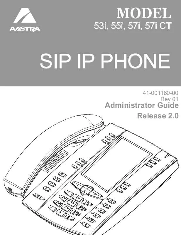 Mode d'emploi AASTRA 57I CT SIP IP PHONE