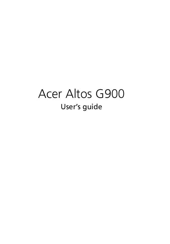 Mode d'emploi ACER AAG900