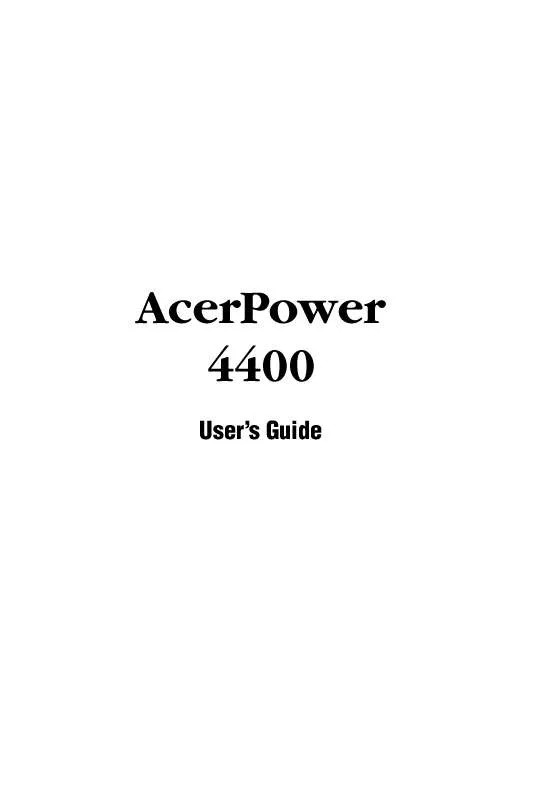 Mode d'emploi ACER ACERPOWER 4400