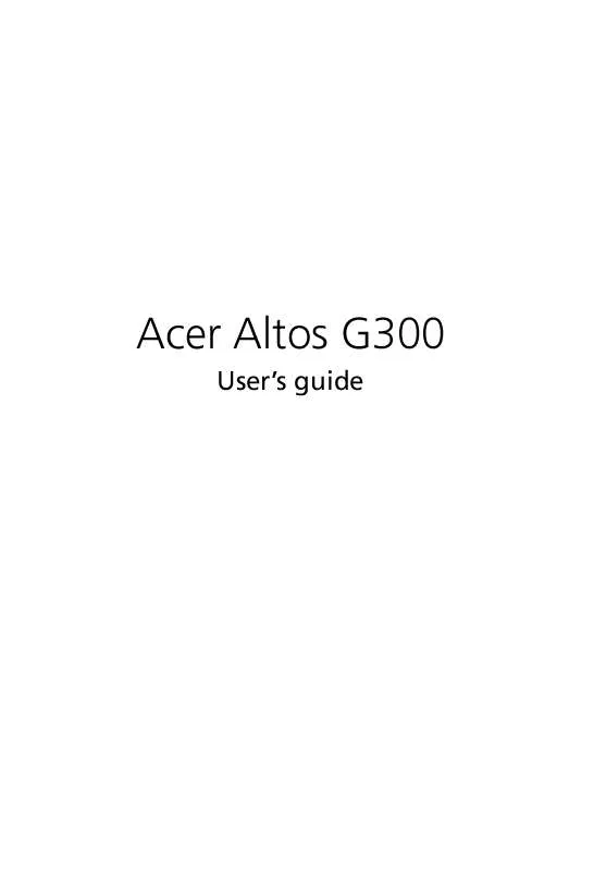 Mode d'emploi ACER ALTOS G300
