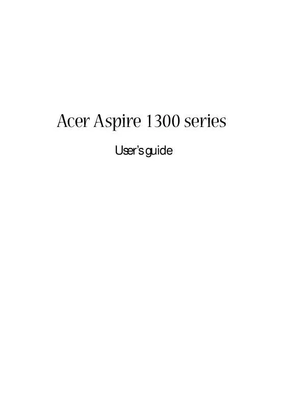 Mode d'emploi ACER ASPIRE 1300