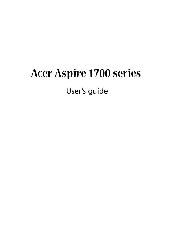 Mode d'emploi ACER ASPIRE 1700