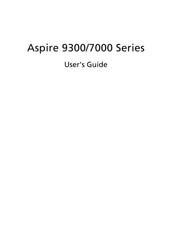 Mode d'emploi ACER ASPIRE 9300