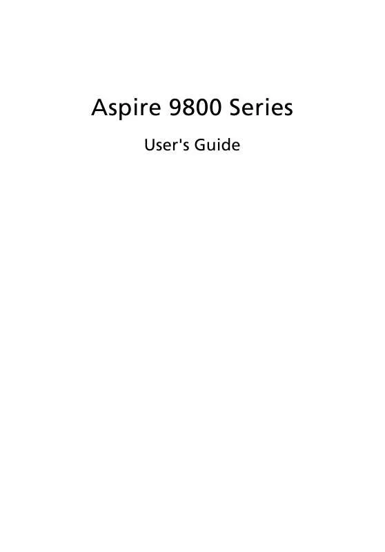 Mode d'emploi ACER ASPIRE 9800