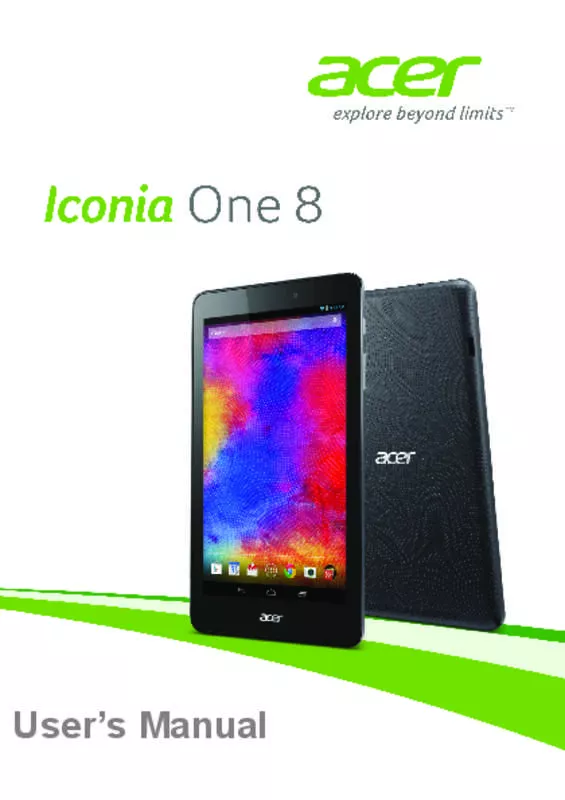 Mode d'emploi ACER ICONIA ONE 8 B1-810