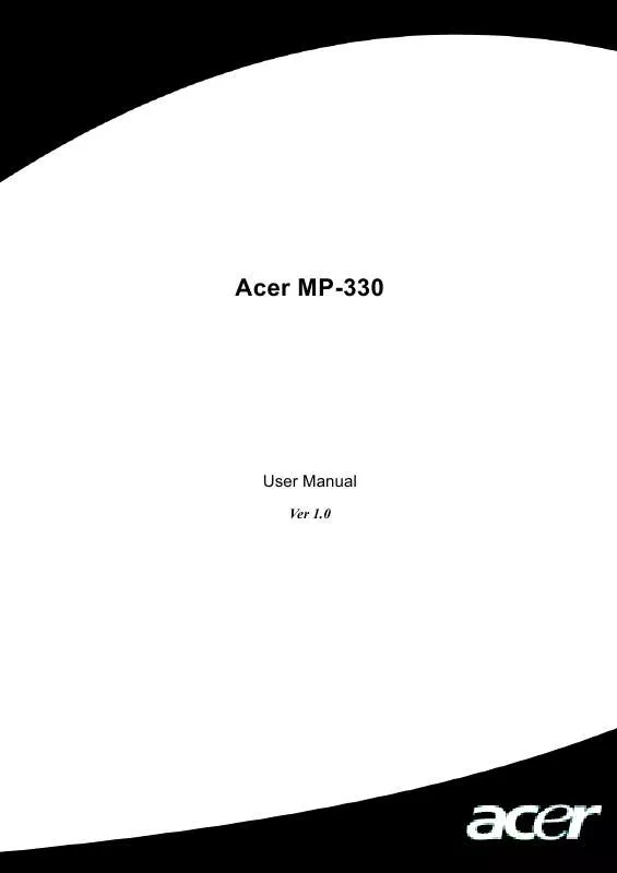 Mode d'emploi ACER MP-330