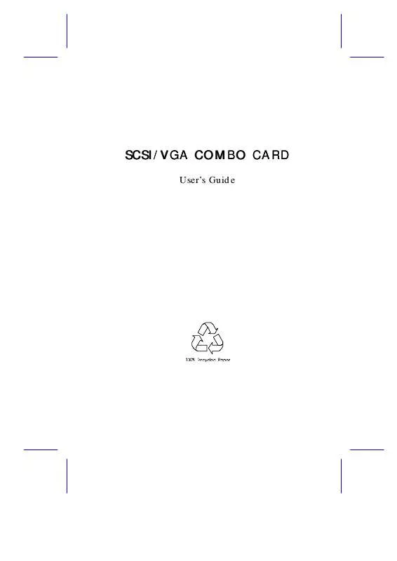 Mode d'emploi ACER SCSI-VGA COMBO CARD
