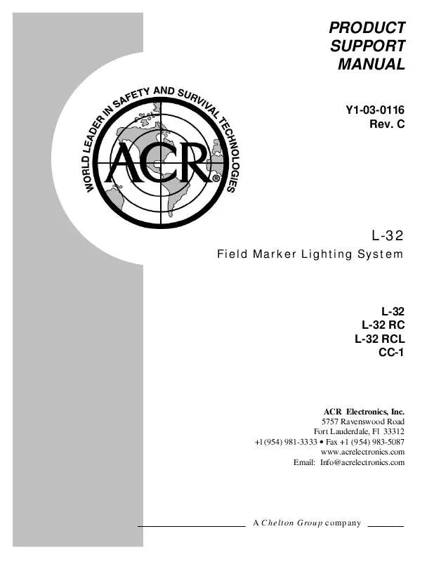 Mode d'emploi ACR ELECTRONICS L-32 RC