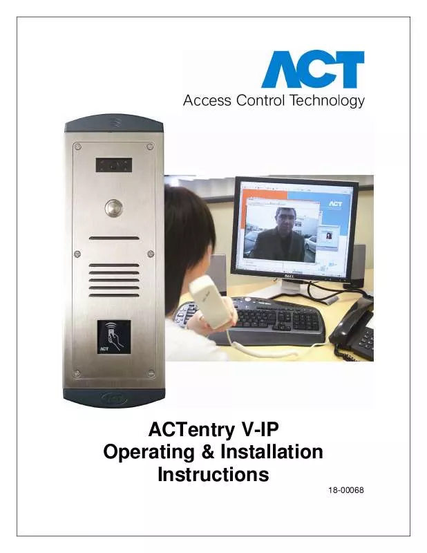 Mode d'emploi ACT ACTENTRY V-IP