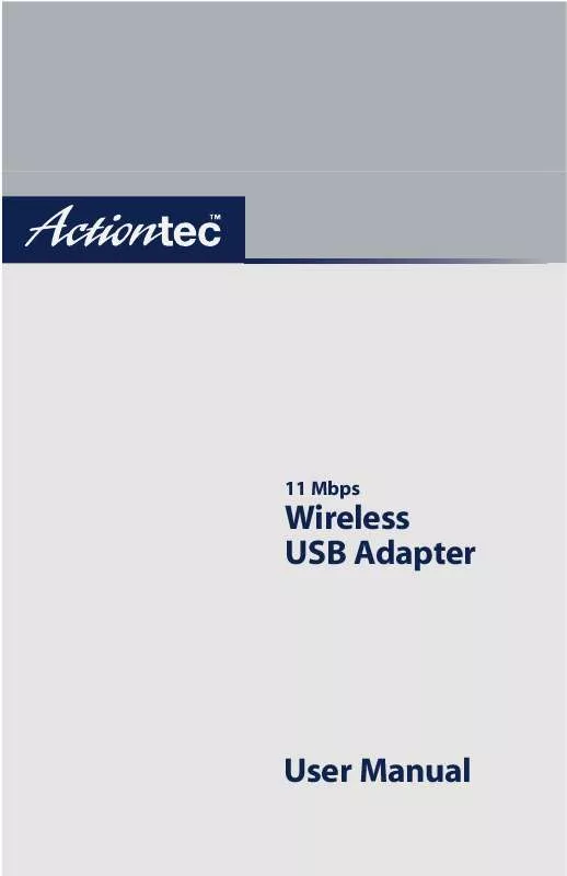 Mode d'emploi ACTIONTEC 11 MBPS WIRELESS USB ADAPTER