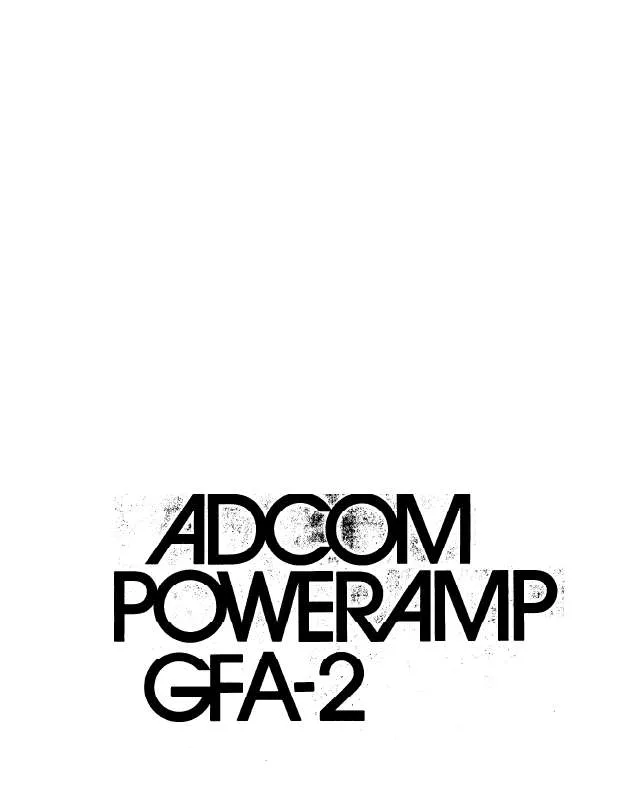 Mode d'emploi ADCOM GFA-2