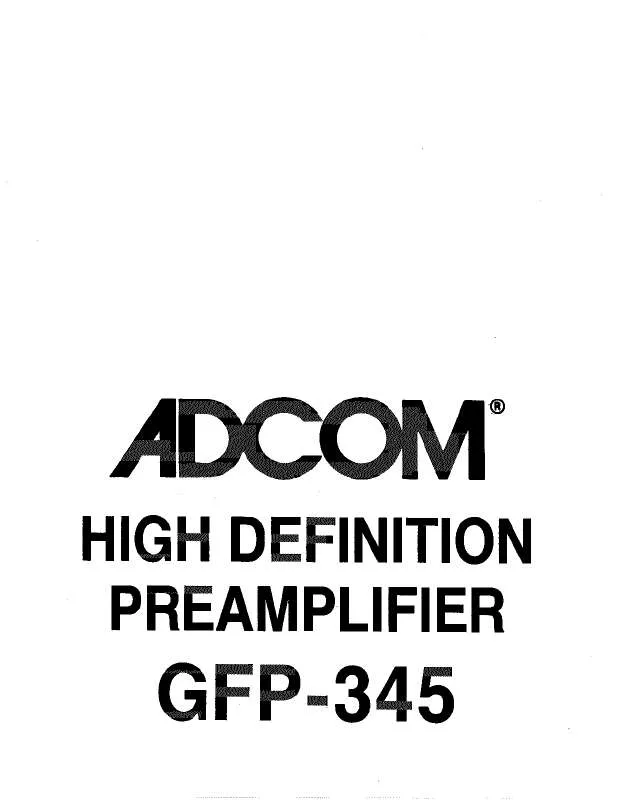 Mode d'emploi ADCOM GFP-345