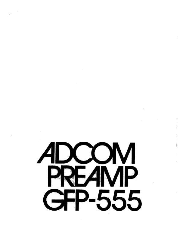 Mode d'emploi ADCOM GFP-555
