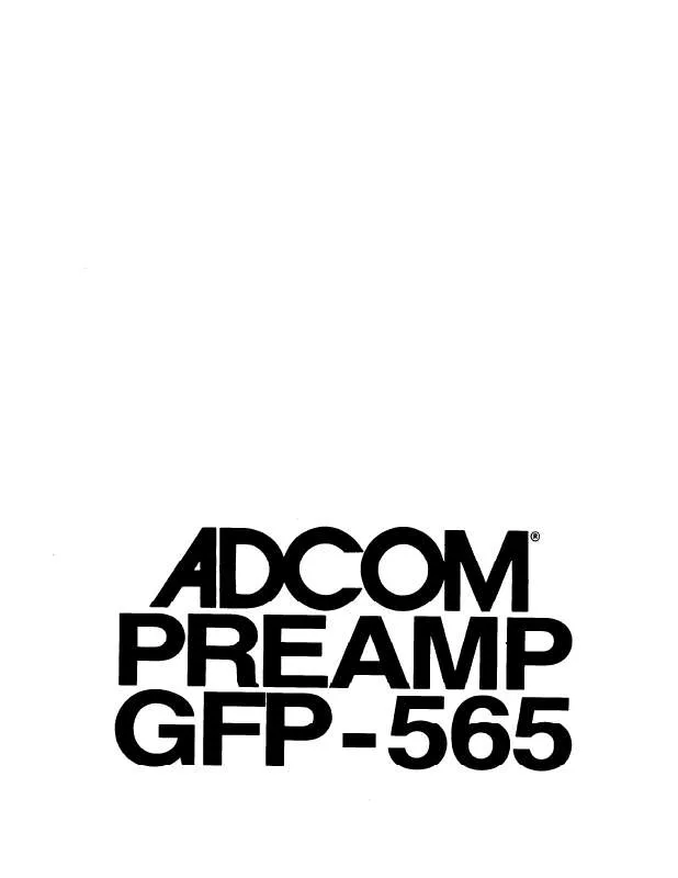 Mode d'emploi ADCOM GFP-565