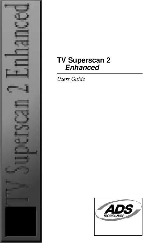 Mode d'emploi ADS TECH SFN201 TV SUPERSCAN 2 ENHANCED