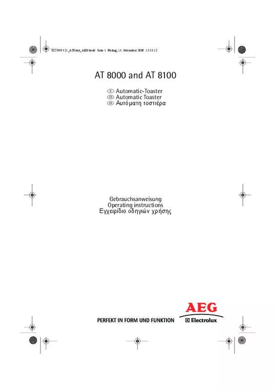 Mode d'emploi AEG-ELECTROLUX AT8000