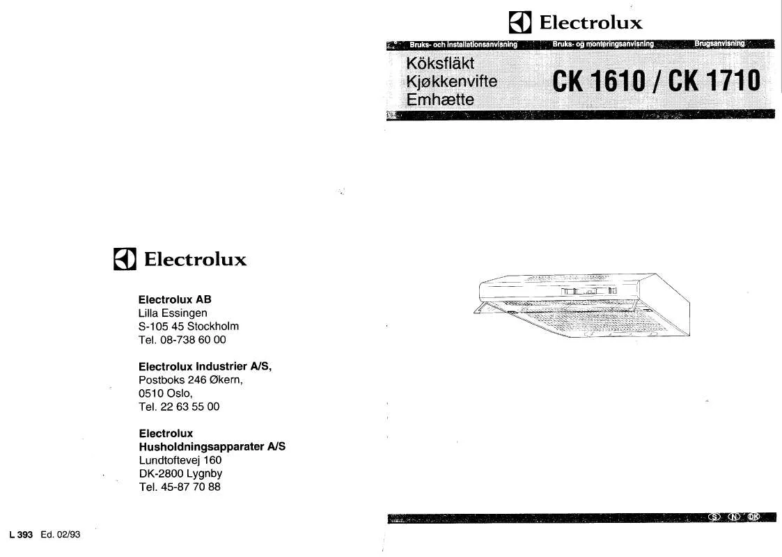 Mode d'emploi AEG-ELECTROLUX CK1710