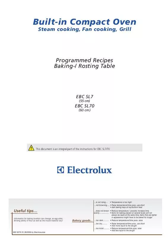 Mode d'emploi AEG-ELECTROLUX EBCSL70WE