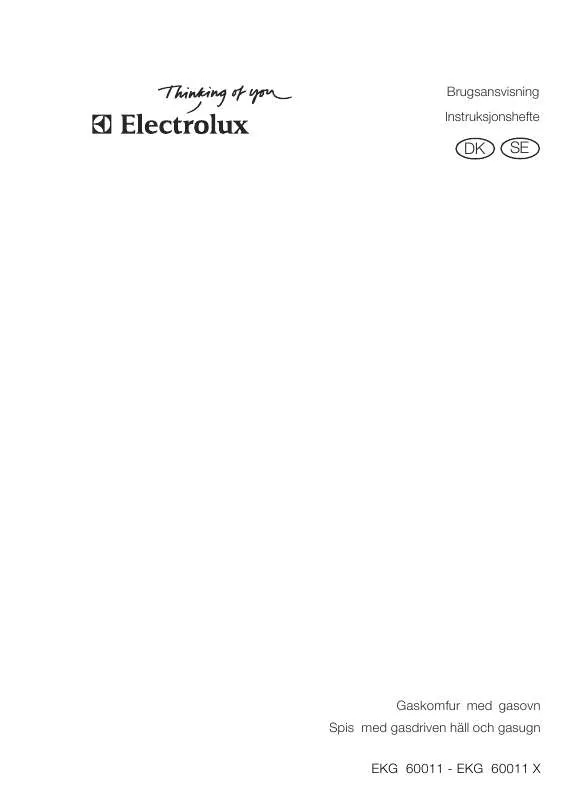 Mode d'emploi AEG-ELECTROLUX EKG60011