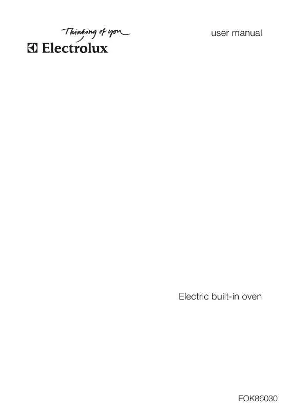 Mode d'emploi AEG-ELECTROLUX EOK86030