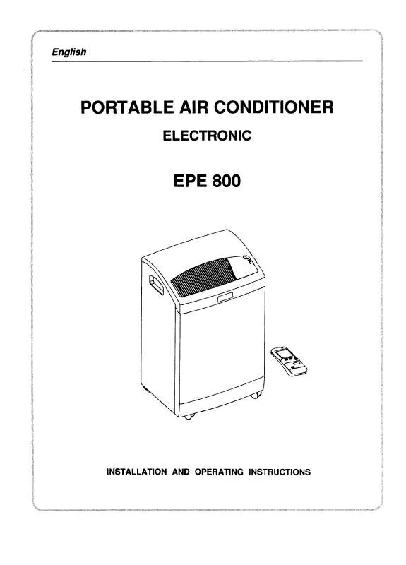 Mode d'emploi AEG-ELECTROLUX EPE800