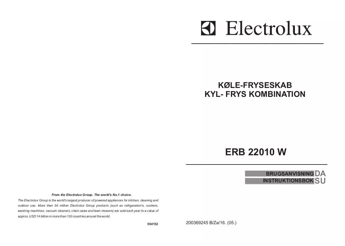 Mode d'emploi AEG-ELECTROLUX ERB22010W