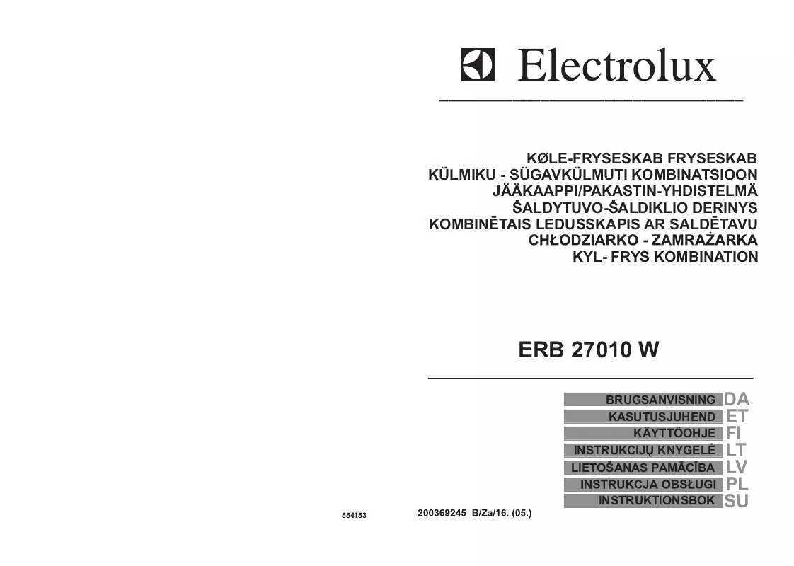 Mode d'emploi AEG-ELECTROLUX ERB27010W