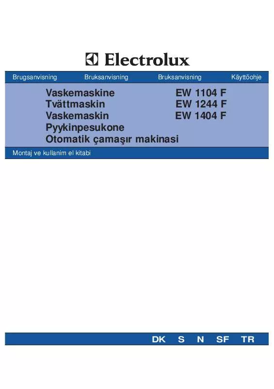 Mode d'emploi AEG-ELECTROLUX EW1104F
