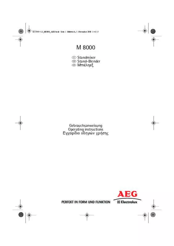 Mode d'emploi AEG-ELECTROLUX M8000