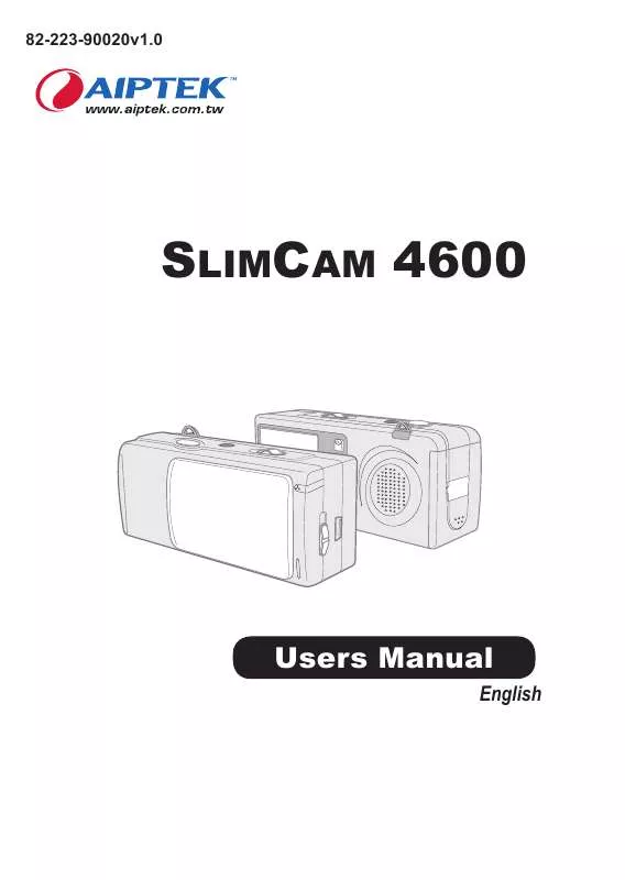 Mode d'emploi AIPTEK SLIMCAM 4600