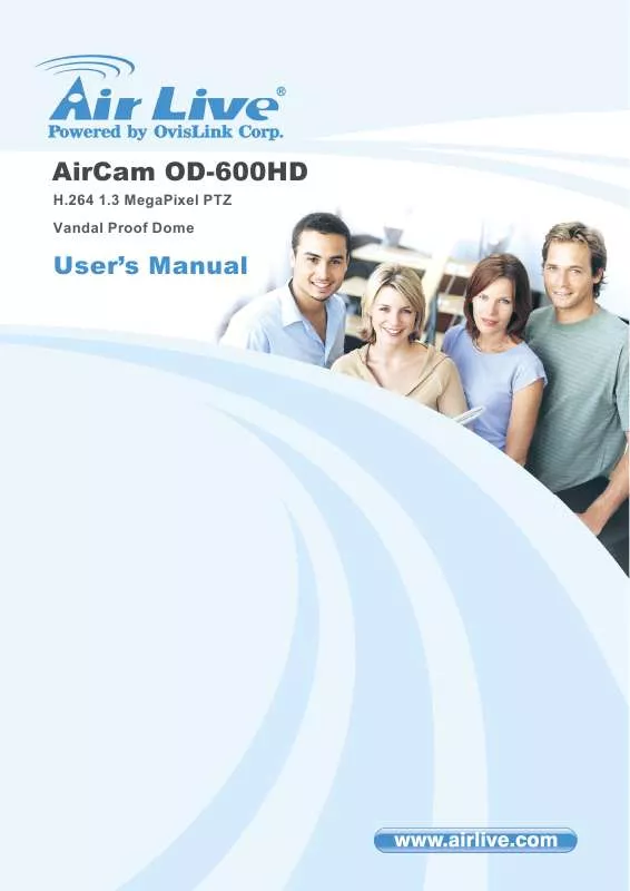 Mode d'emploi AIRLIVE AIRCAM OD-600HD