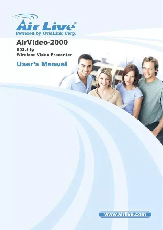 Mode d'emploi AIRLIVE AIRVIDEO-2000