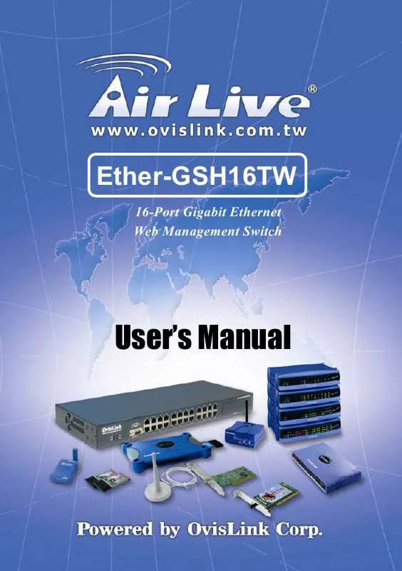Mode d'emploi AIRLIVE ETHER-GSH16TW