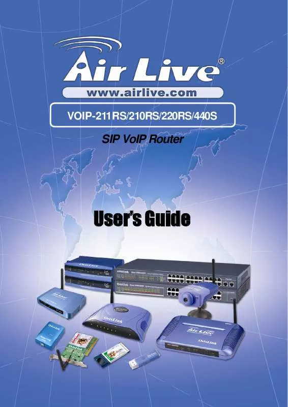 Mode d'emploi AIRLIVE VOIP-211RS