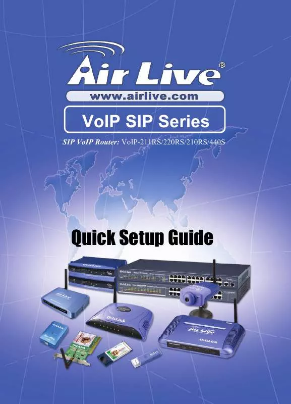 Mode d'emploi AIRLIVE VOIP SIP