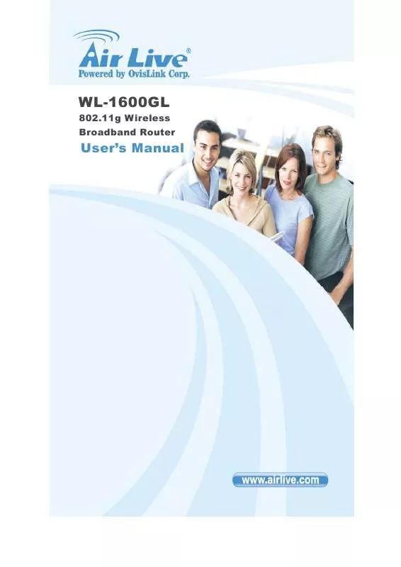 Mode d'emploi AIRLIVE WL-1600GL