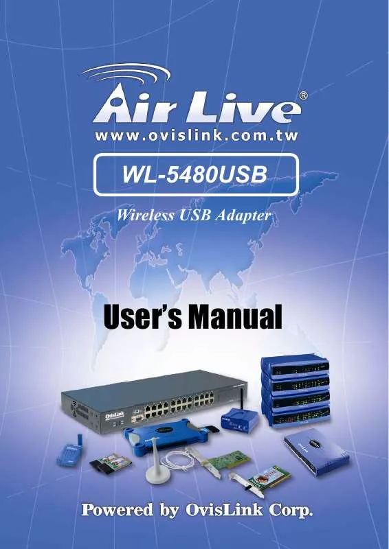 Mode d'emploi AIRLIVE WL-5480USB