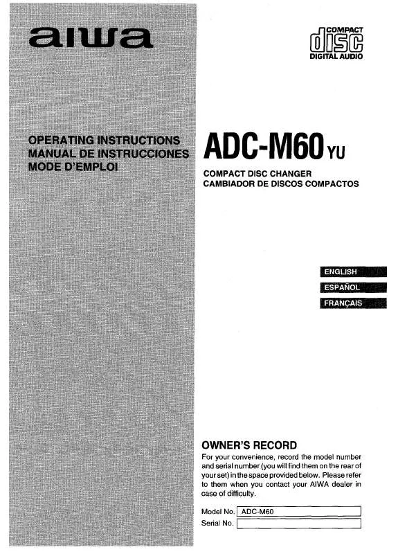 Mode d'emploi AIWA ADC-M60