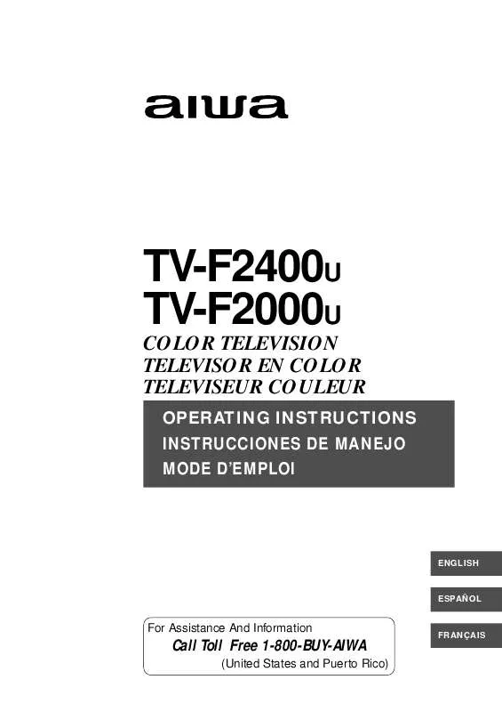 Mode d'emploi AIWA TV-F2000