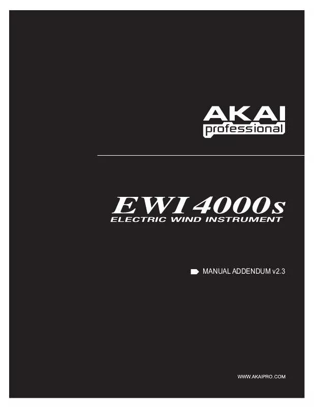Mode d'emploi AKAI EWI4000S