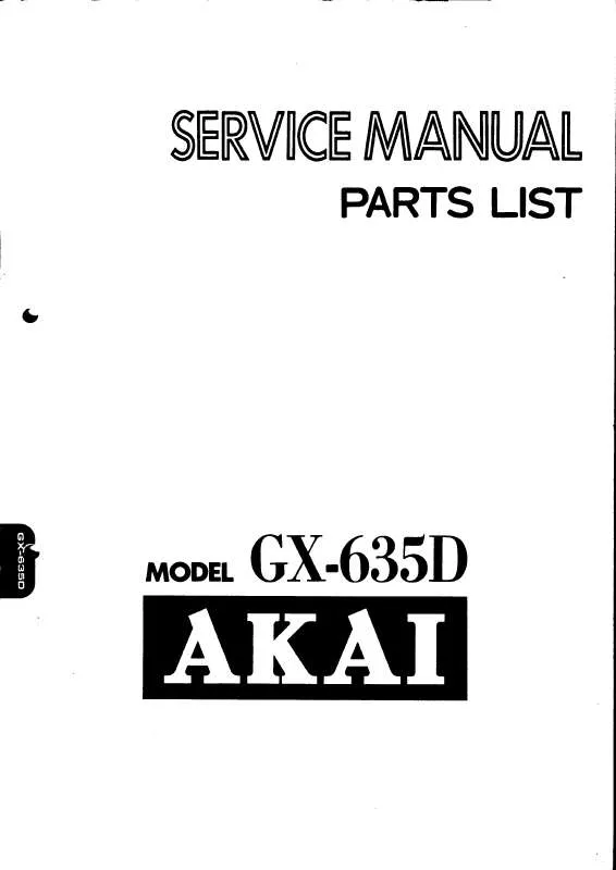 Mode d'emploi AKAI GX-635D