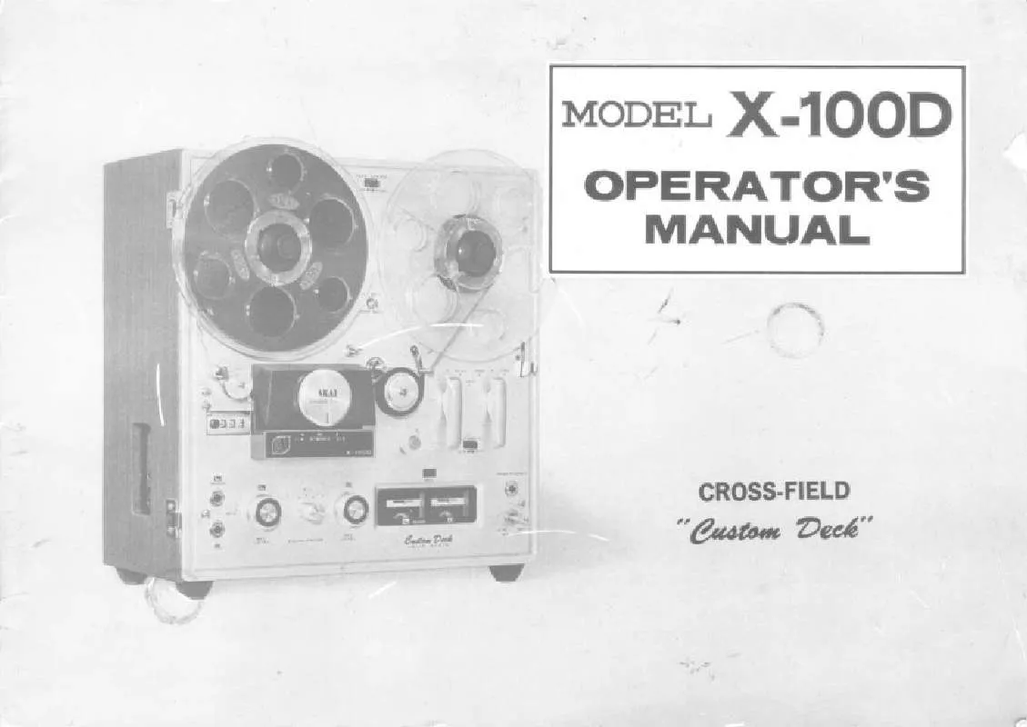 Mode d'emploi AKAI X-100D
