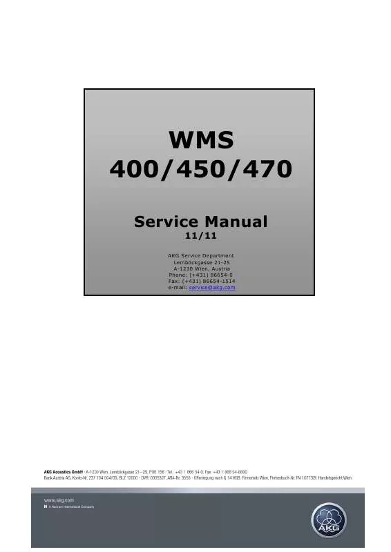 Mode d'emploi AKG WMS 400
