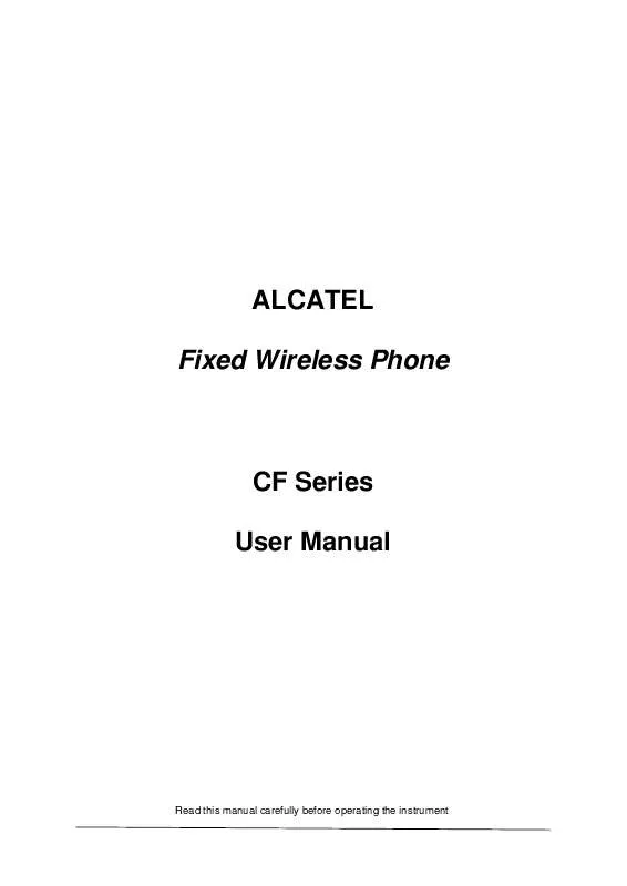 Mode d'emploi ALCATEL CF45D