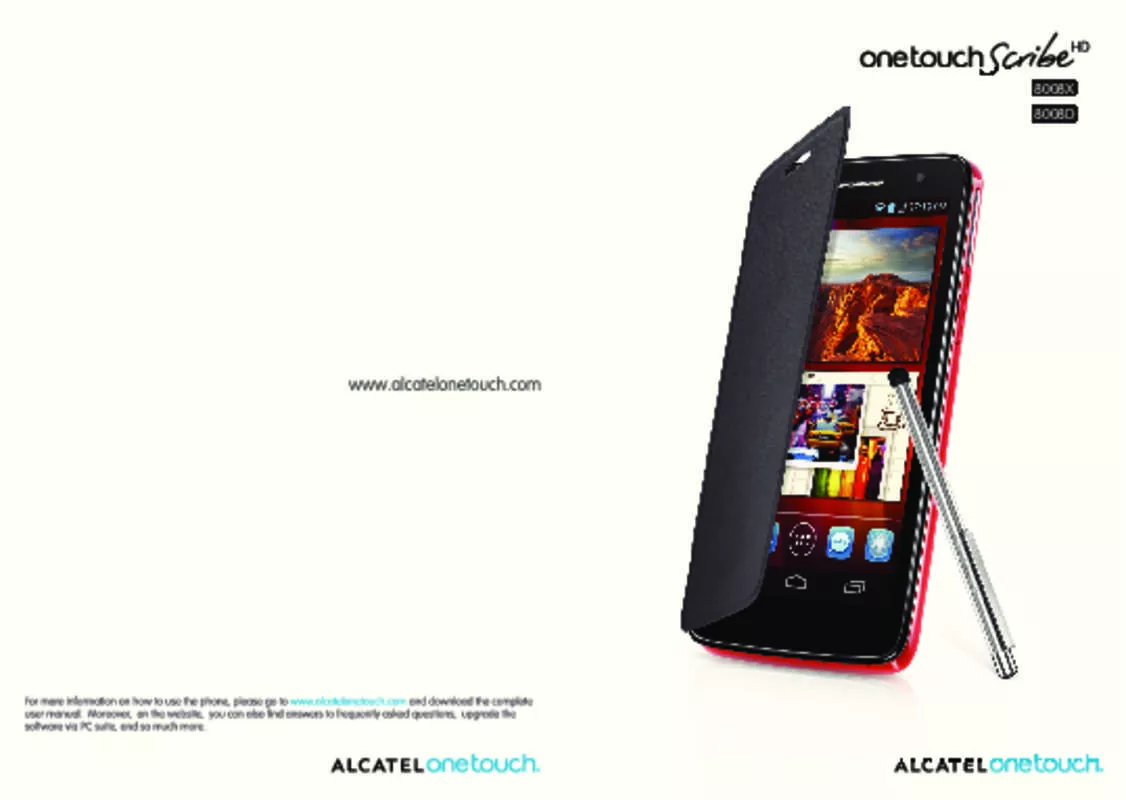 Mode d'emploi ALCATEL ONE TOUCH SCRIBE HD
