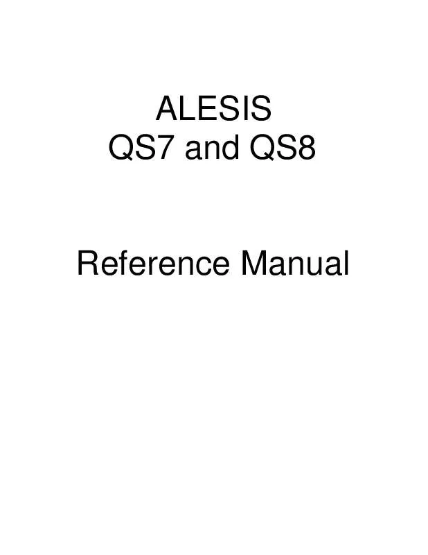 Mode d'emploi ALESIS QS7