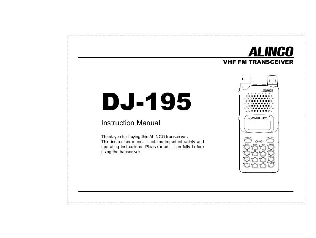 Mode d'emploi ALINCO DJ-195