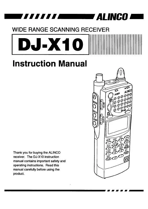 Mode d'emploi ALINCO DJ-X10
